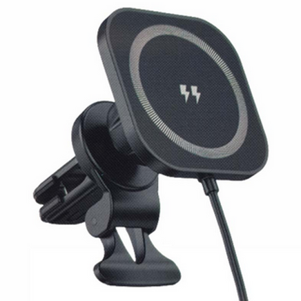 Supporto magnetico con ricarica wireless per auto
