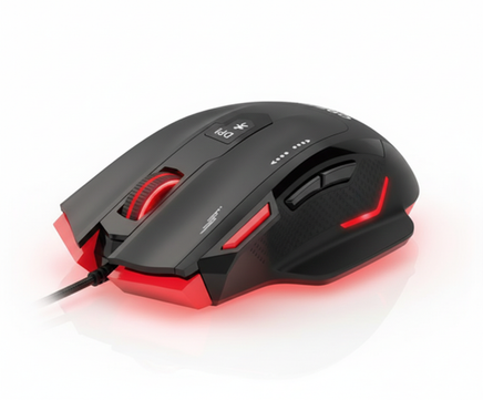Ratón gaming con cable e iluminación decorativa