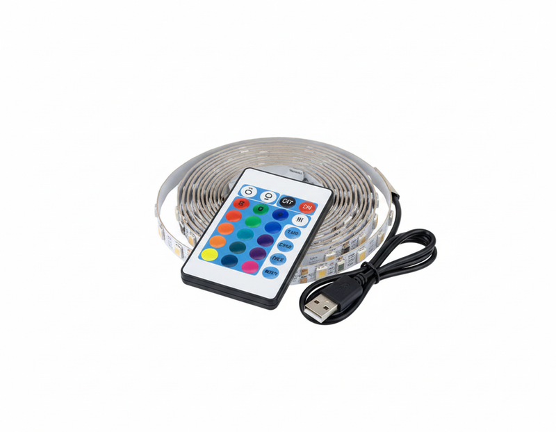 Tira LED multicolor de 5 metros con conexión USB
