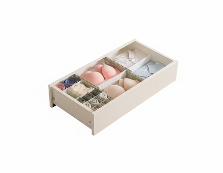 Caja organizadora con cajón y compartimento para objetos pequeños