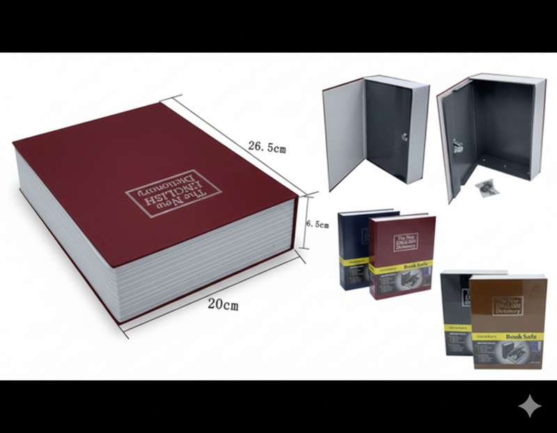 Libro caja fuerte para dinero y joyas