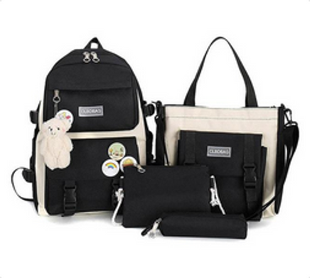 Set escolar 5 en 1 con mochila y piezas a juego
