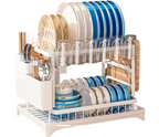 Escorredor 2 Niveles Acero Inox Blanco