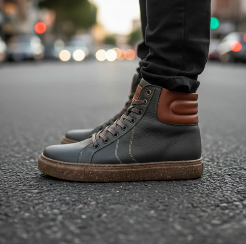 Bota de cuero para hombre