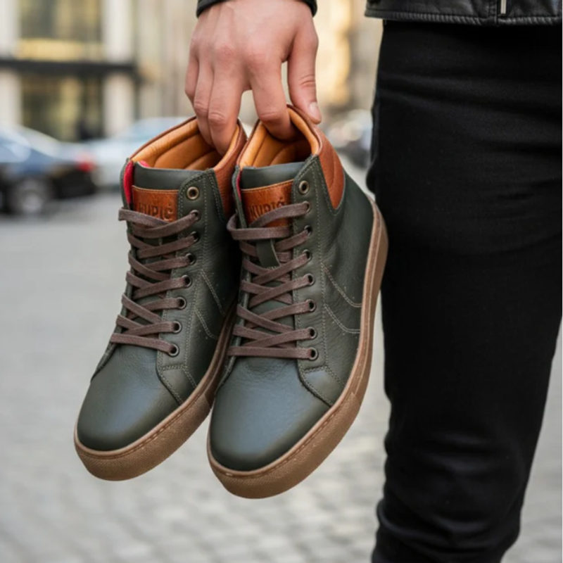 Bota de cuero para hombre