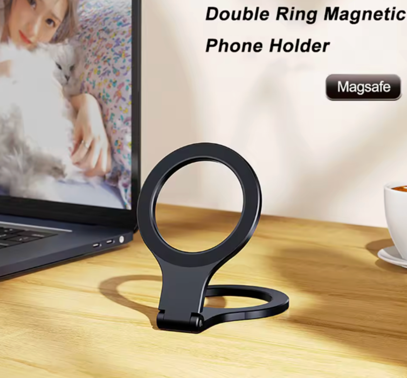 Soporte Magnético Doble Anillo para Teléfono 360°