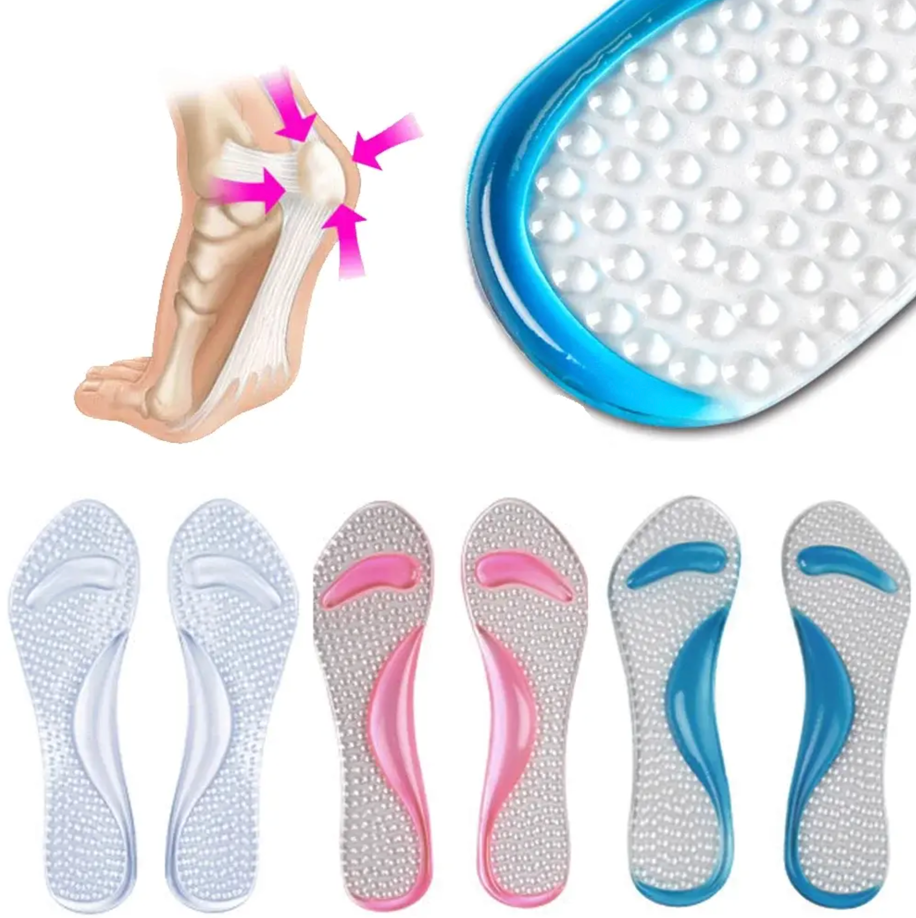 Plantillas de Gel Nitouy para Tacones y Sandalias