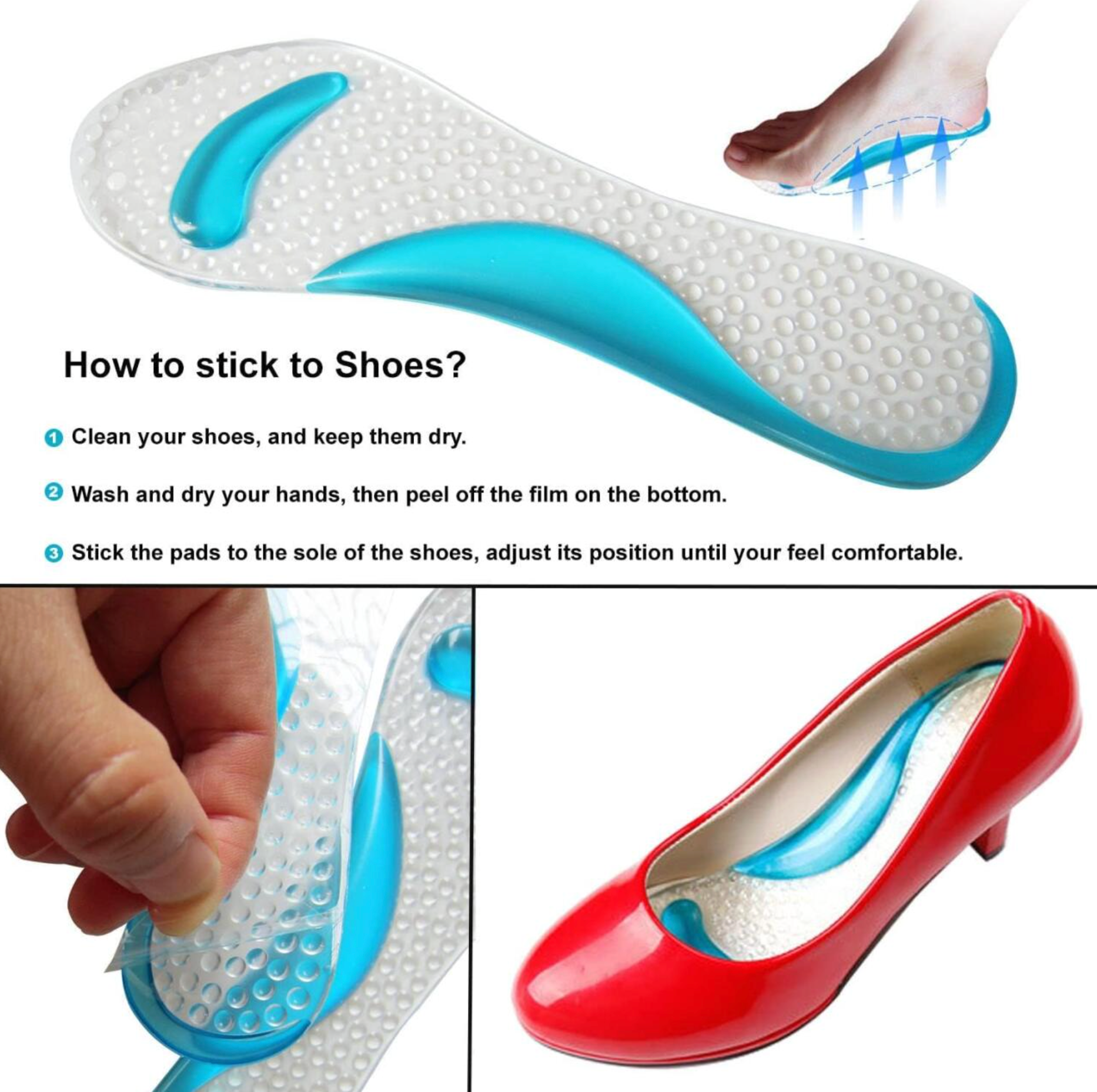 Plantillas de Gel Nitouy para Tacones y Sandalias