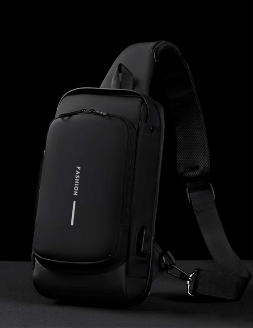 Bolso Bandolera Mini Impermeable para Hombre con Puerto USB