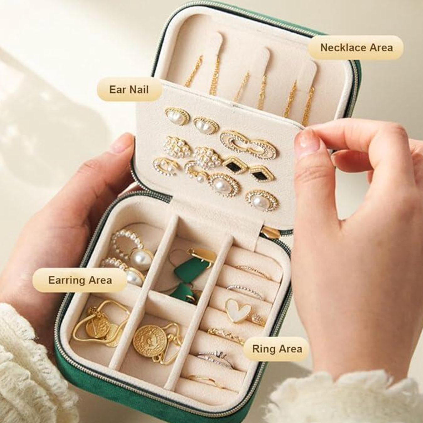 Estuche Portatil para Joyas Elegante de Viaje
