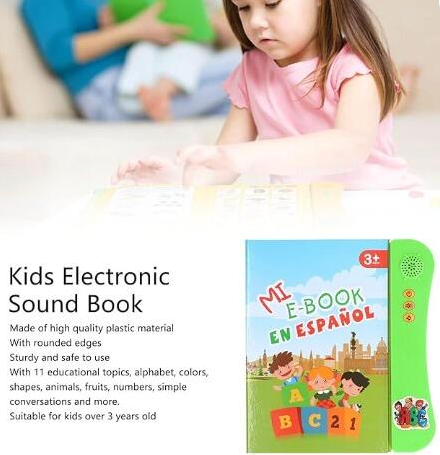 📚 Spanish Learning Sound Book for Kids – Interactive Educational Fun (Ages 3+)