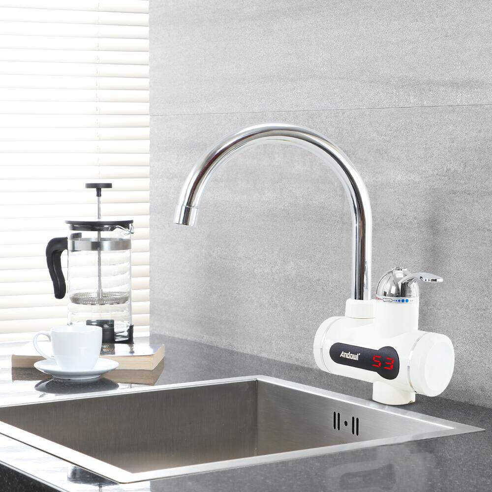 Grifo Eléctrico con Ducha de Mano y Mezclador de Agua Caliente Instantánea
