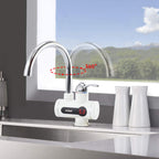 Grifo Eléctrico con Ducha de Mano y Mezclador de Agua Caliente Instantánea