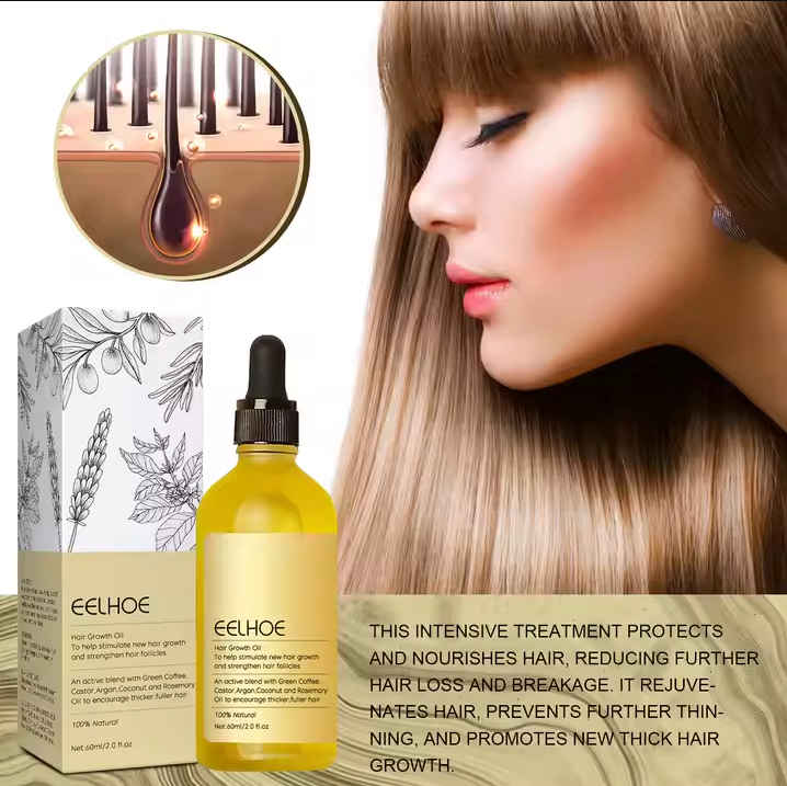 Aceite Esencial Vegano para el Crecimiento del Cabello