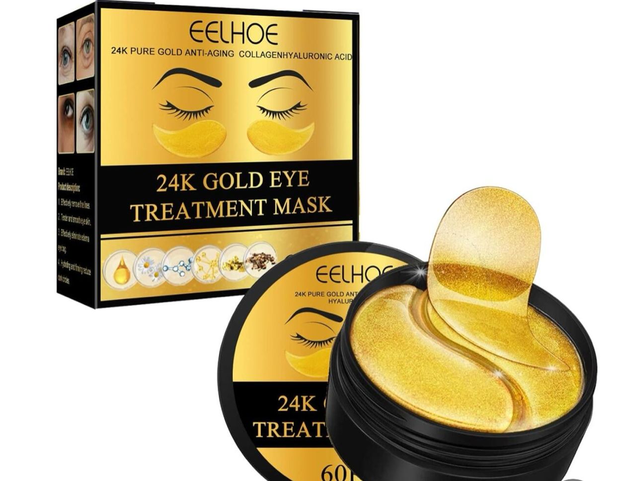 EELHOE – 24K Gold Eye Patches (60 Pieces)