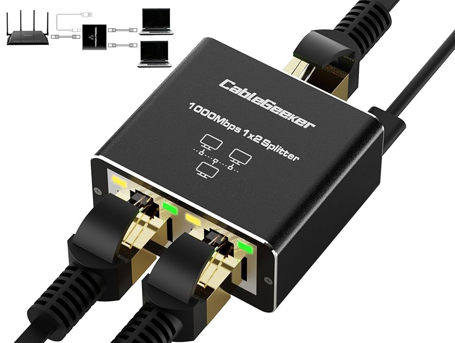 High-Speed 2-in-1 Internet Splitter