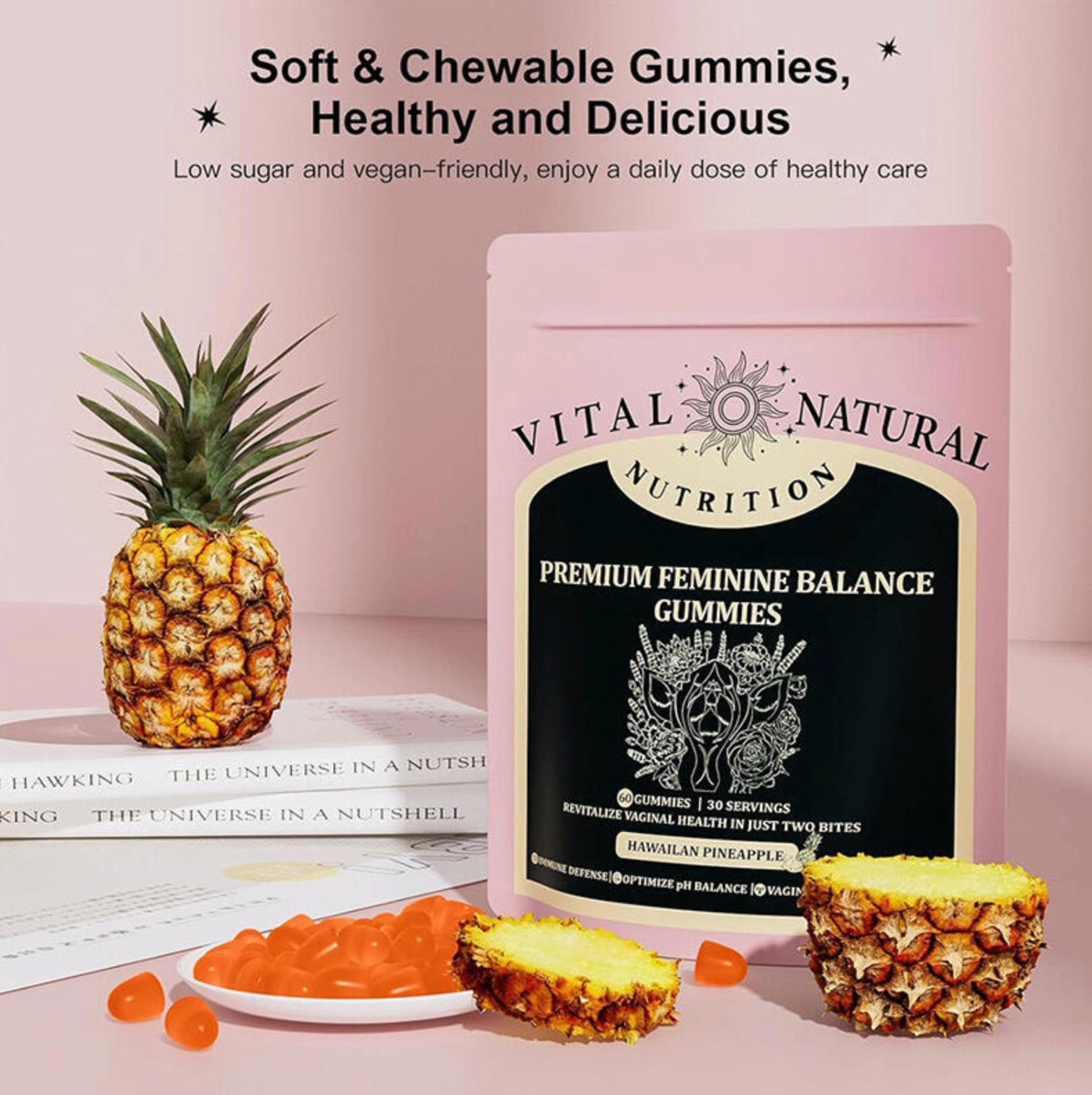 Gomitas Premium para el Equilibrio Femenino Sabor Pina de Hawai