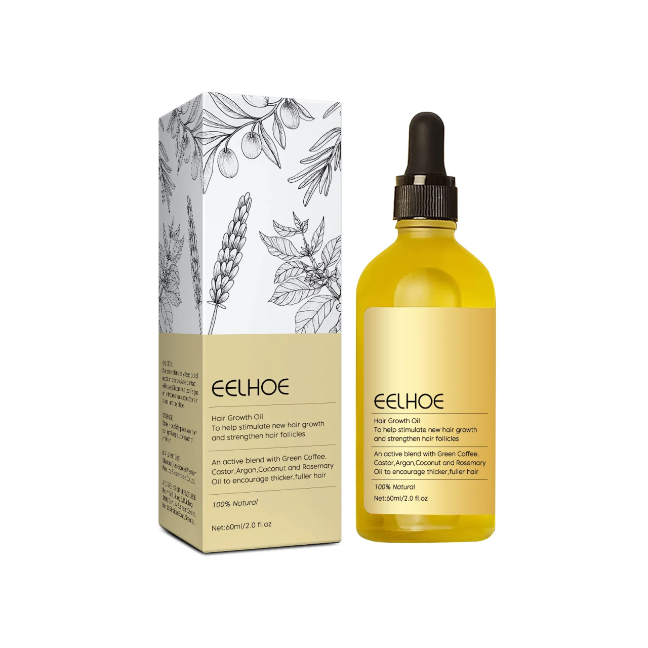 Aceite Vegano de Romero y Ricino para el Crecimiento del Cabello