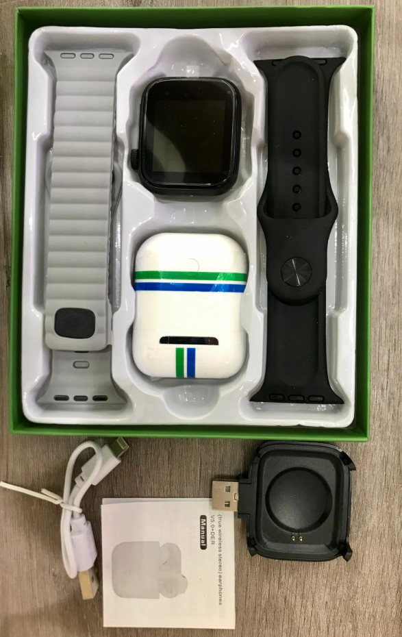 Smartwatch Multifuncional con Auriculares Inalambricos