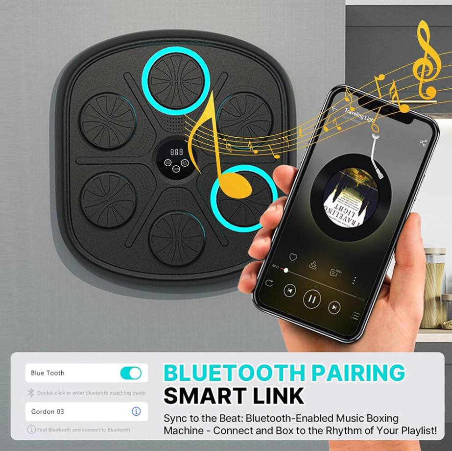 Panel de Boxeo Musical Inteligente para Pared