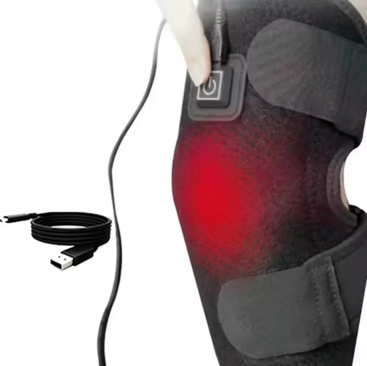 USB Rechargeable Heated Knee Brace – 3 Adjustable Heat Levels for Joint Pain Relief, 1 Piece