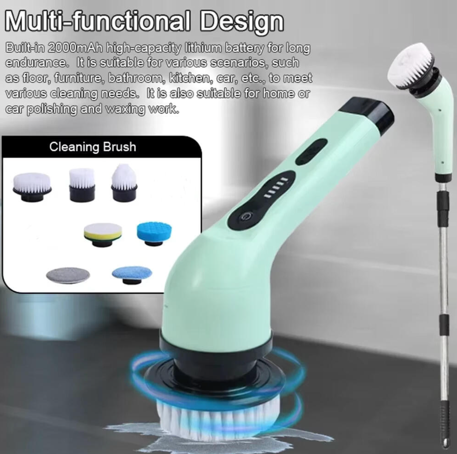 Cepillo Eléctrico Multifuncional 7 en 1