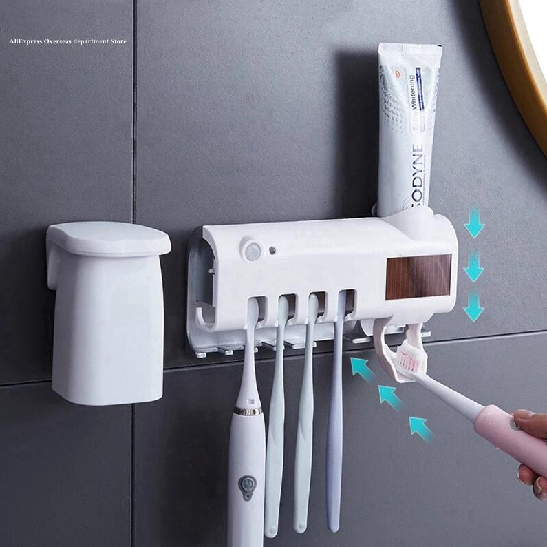 Esterilizador UV 3 en 1 con Dispensador de Pasta Dental