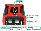 Arrancador de Bateria Portatil 11000mAh
