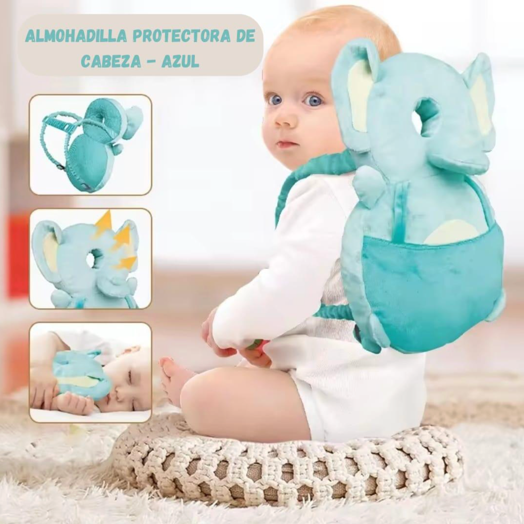 👶 Adjustable Baby Head Protector – Soft Anti-Fall Support (4–24 Months)