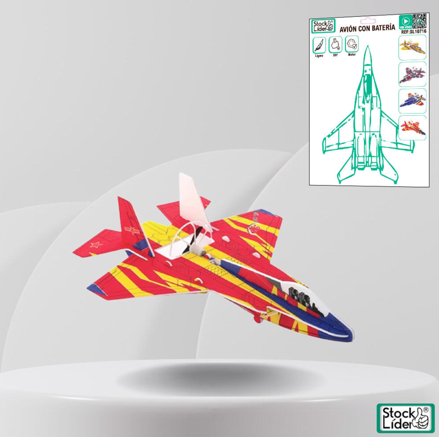 Avion Electrico Recargable por USB Stock Leader