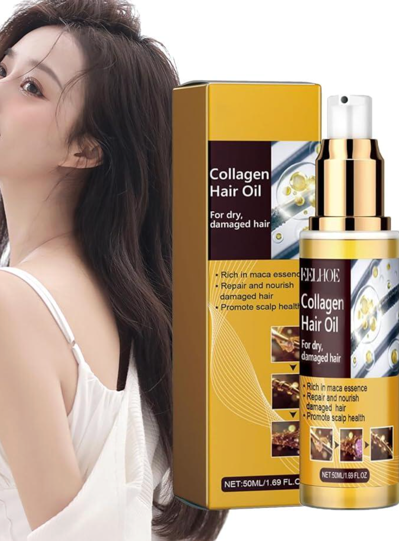 EELHOE Collagen Hair  Hair Supplement with Marine Collagen