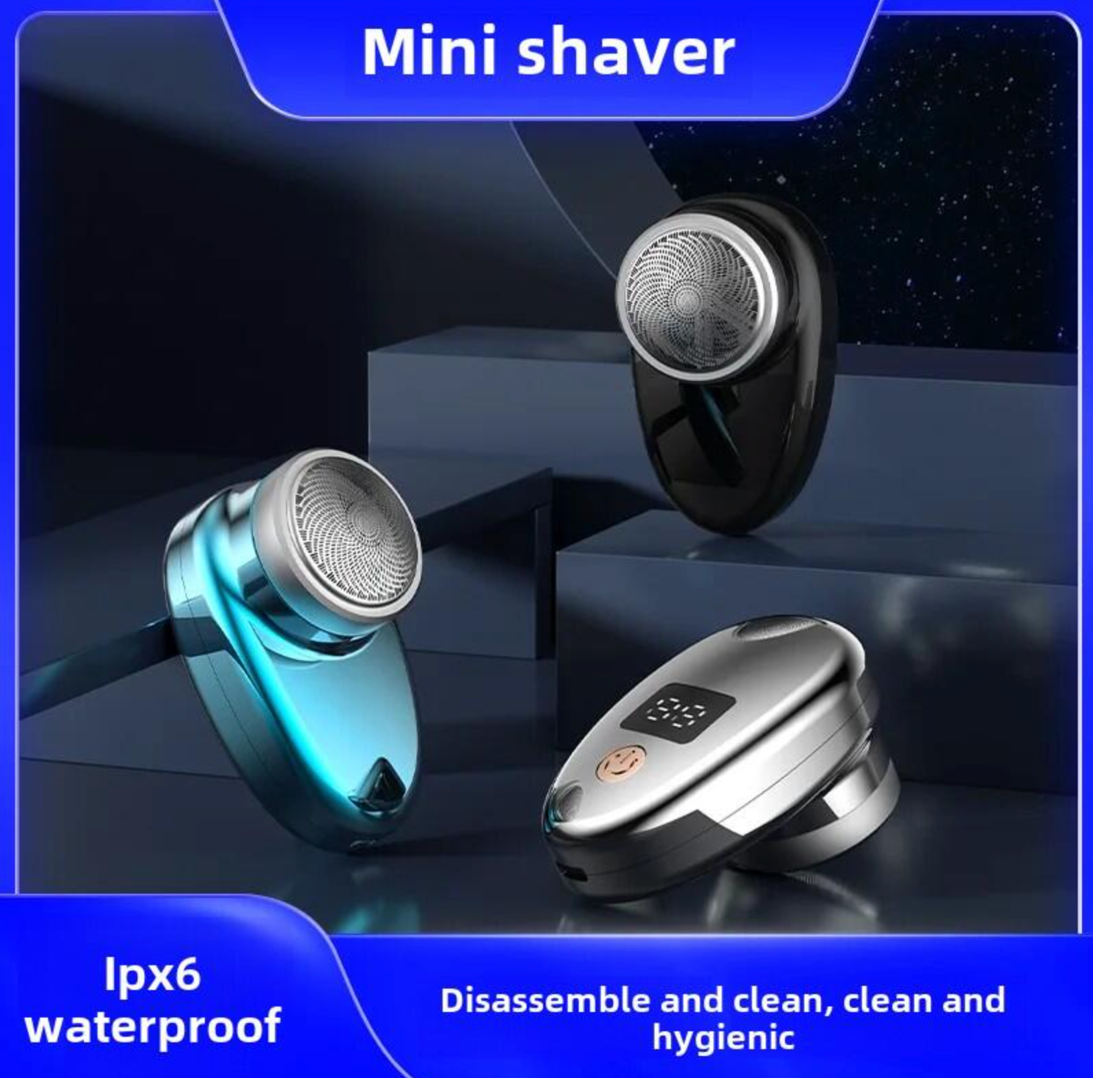 Mini Afeitadora Electrica Portatil USB para Hombre
