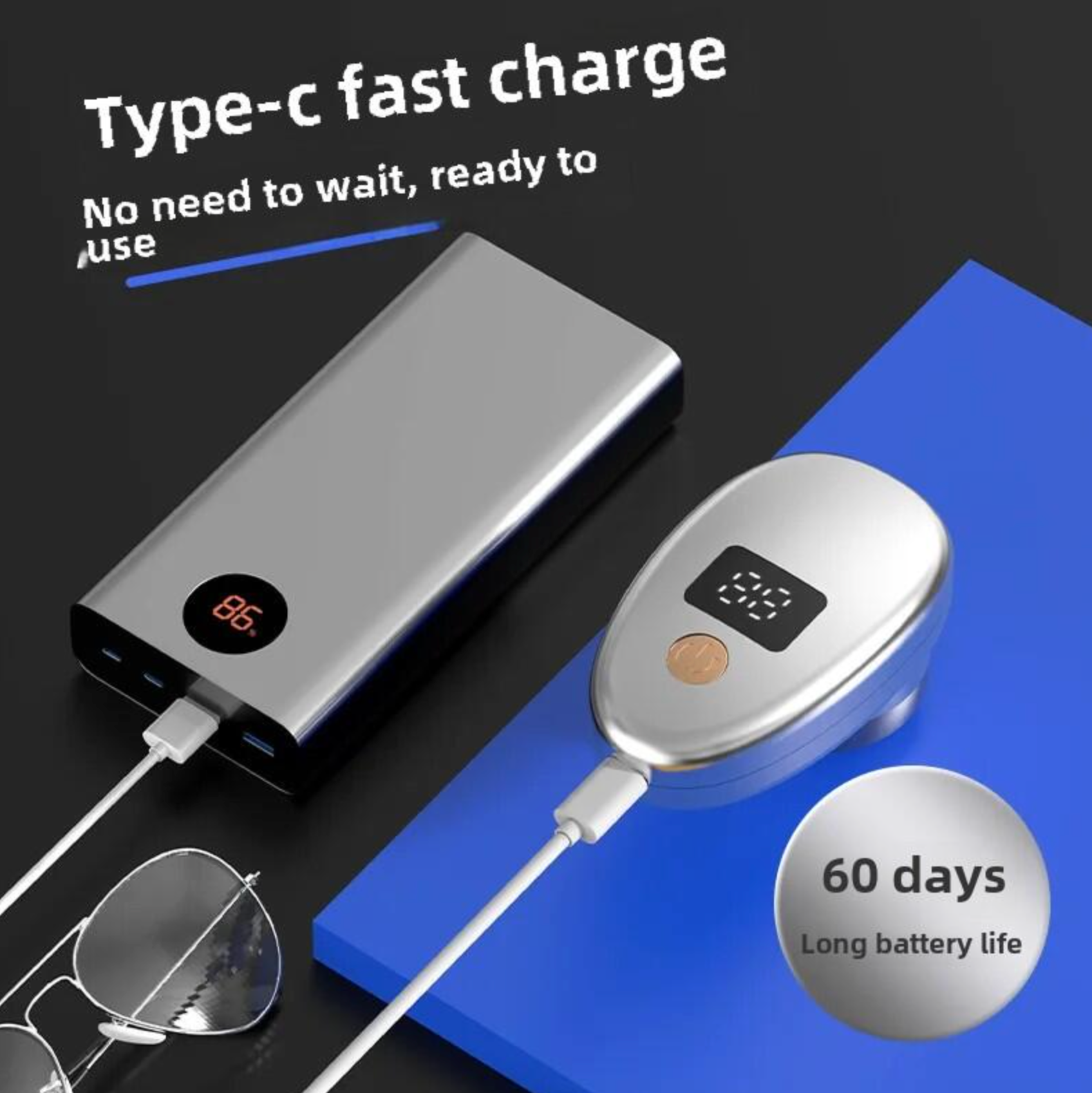 Mini Afeitadora Electrica Portatil USB para Hombre