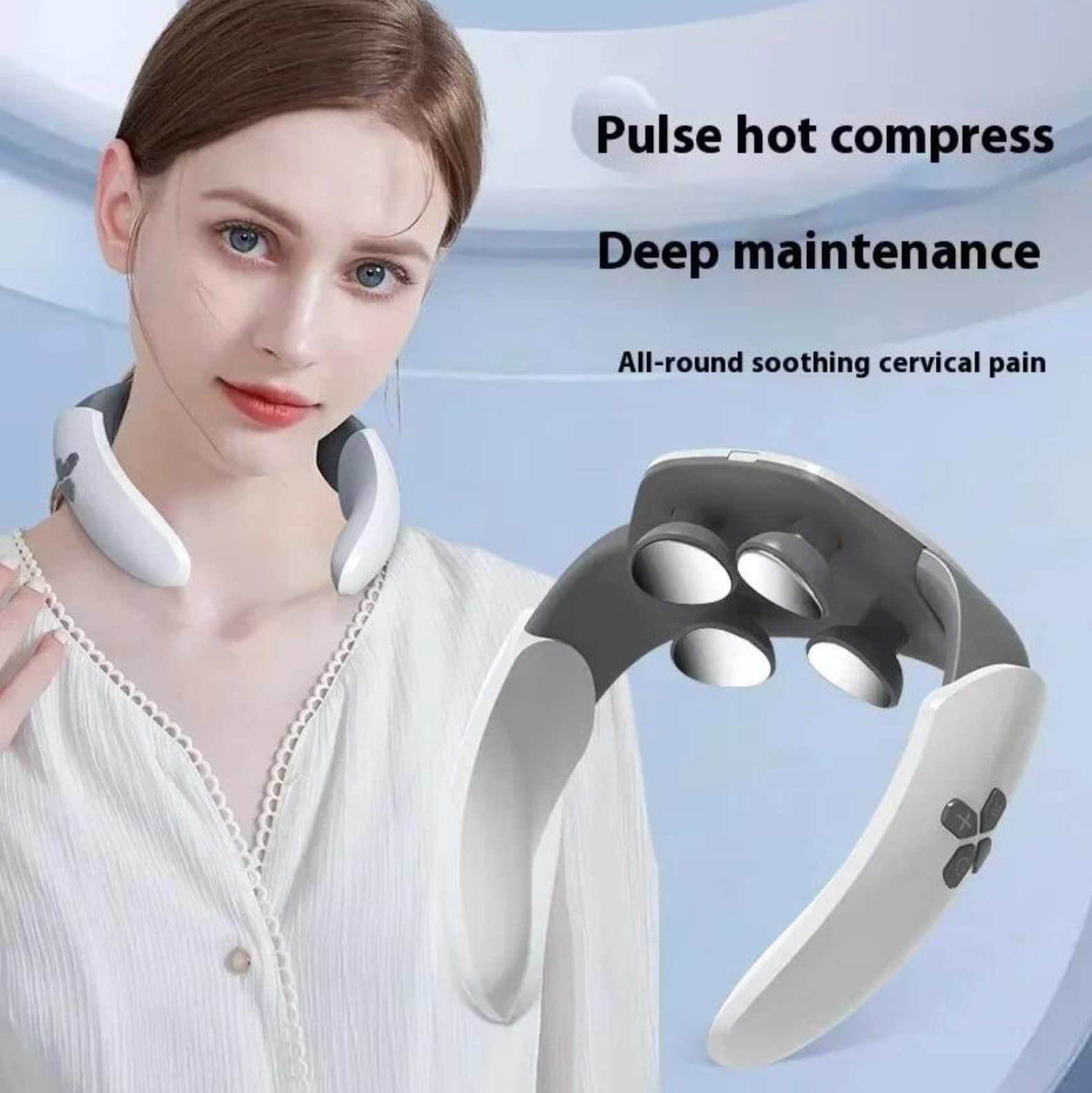 Electric Pulse Neck Massager Smart Relief with EMS + TENS Technology