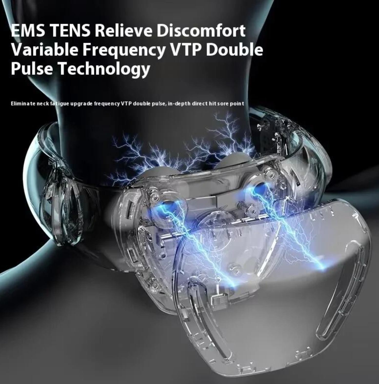 Masajeador de cuello con tecnología EMS + TENS