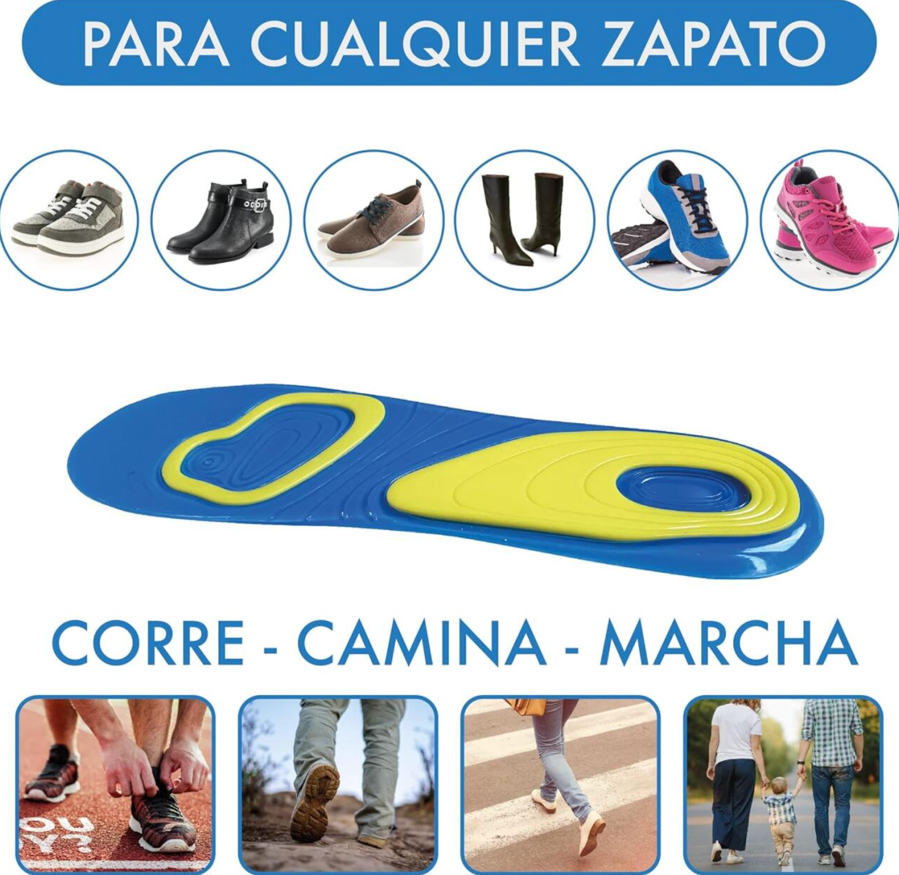 Plantillas de Gel para Mujer Maxima Comodidad
