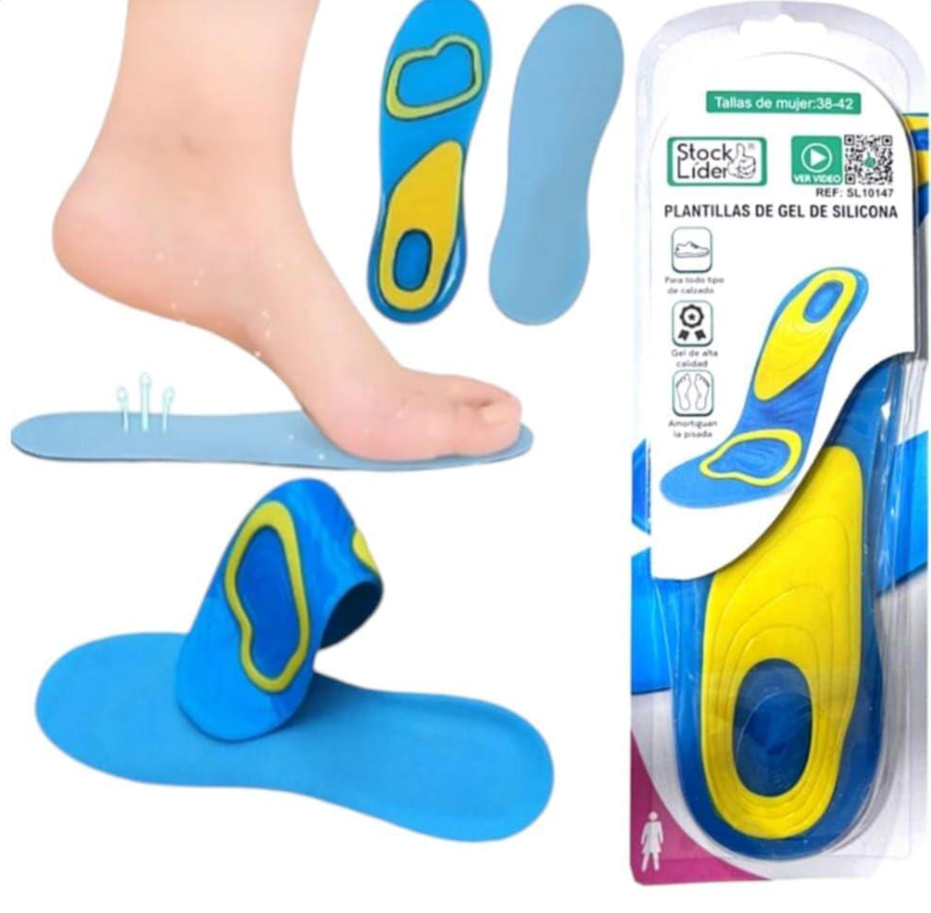 Plantillas de Gel para Mujer Maxima Comodidad