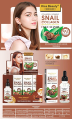 Serum Facial KISS BEAUTY con Colageno, Vitamina E y Baba de Caracol 30ml