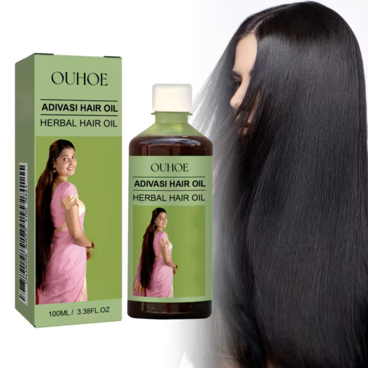 🌿✨ Adivasi Hair Oil 100 ml (OUHOE) – Natural Hair Growth & Deep Nourishment