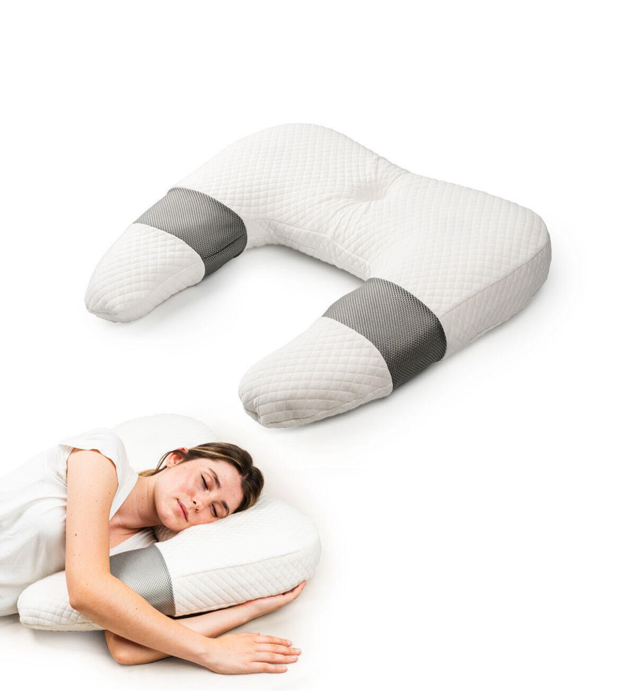 Ullow Multi-Function Ergonomic Support Pillow for Neck & Back