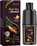 EELHOE Champú Tinte Negro 3 en 1 - Cubre Canas y Nutre el Cabello