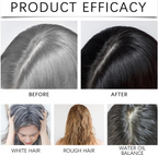 EELHOE Champú Tinte Negro 3 en 1 - Cubre Canas y Nutre el Cabello