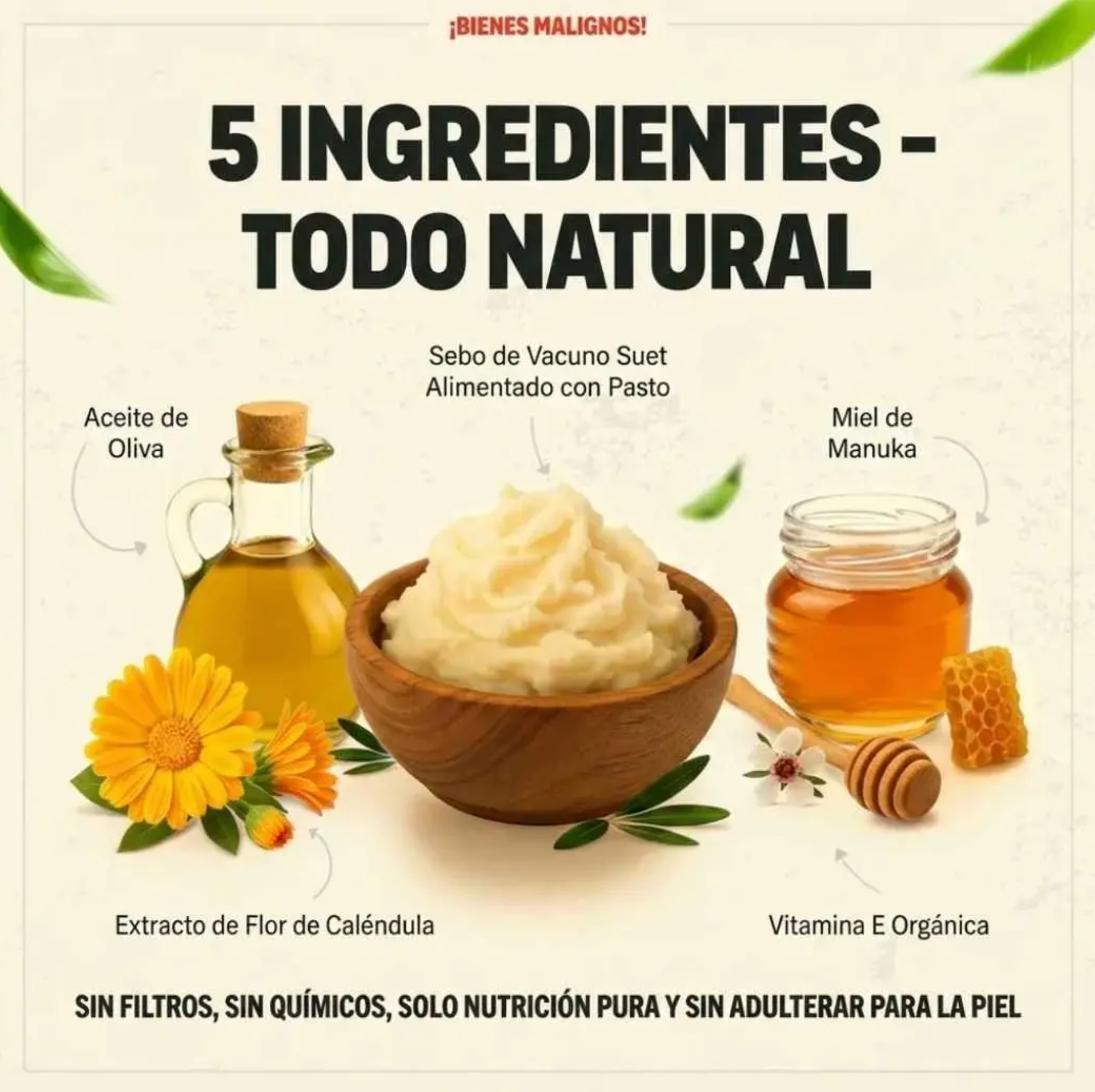 Crema Corporal de Sebo Batido y Miel