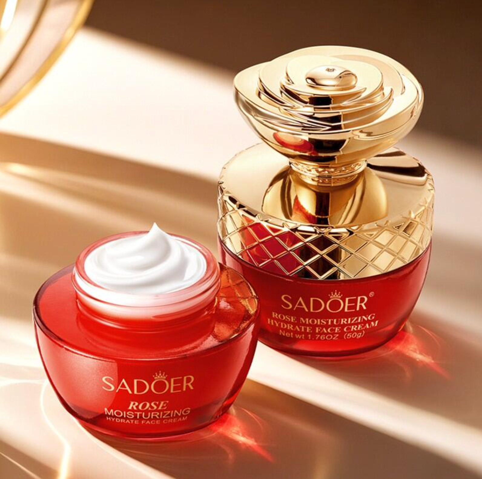 Crema Facial Hidratante de Rosas SADOER 50g