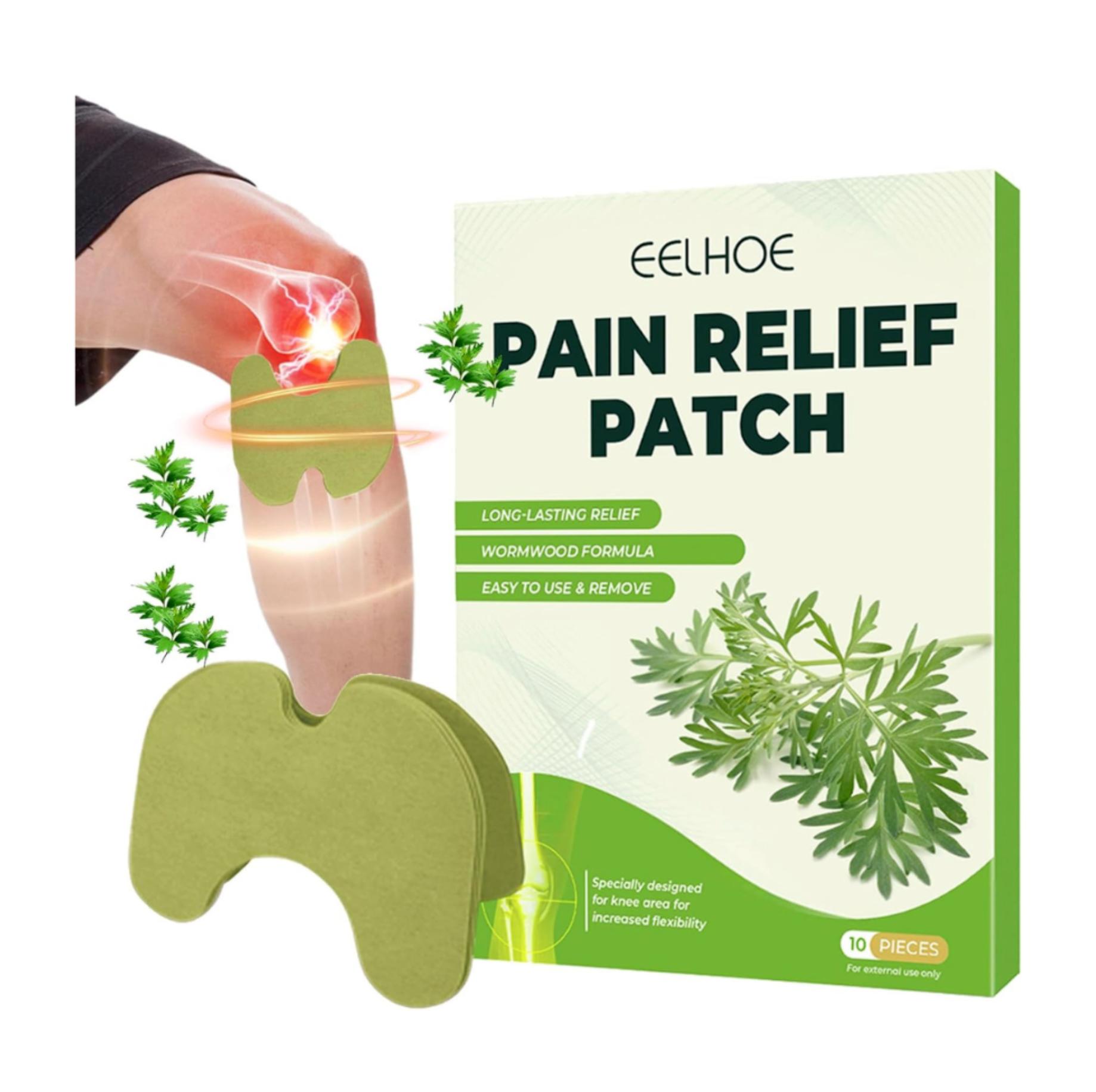 🦵✨ EELHOE Knee Pain Relief Patches – 10 Units