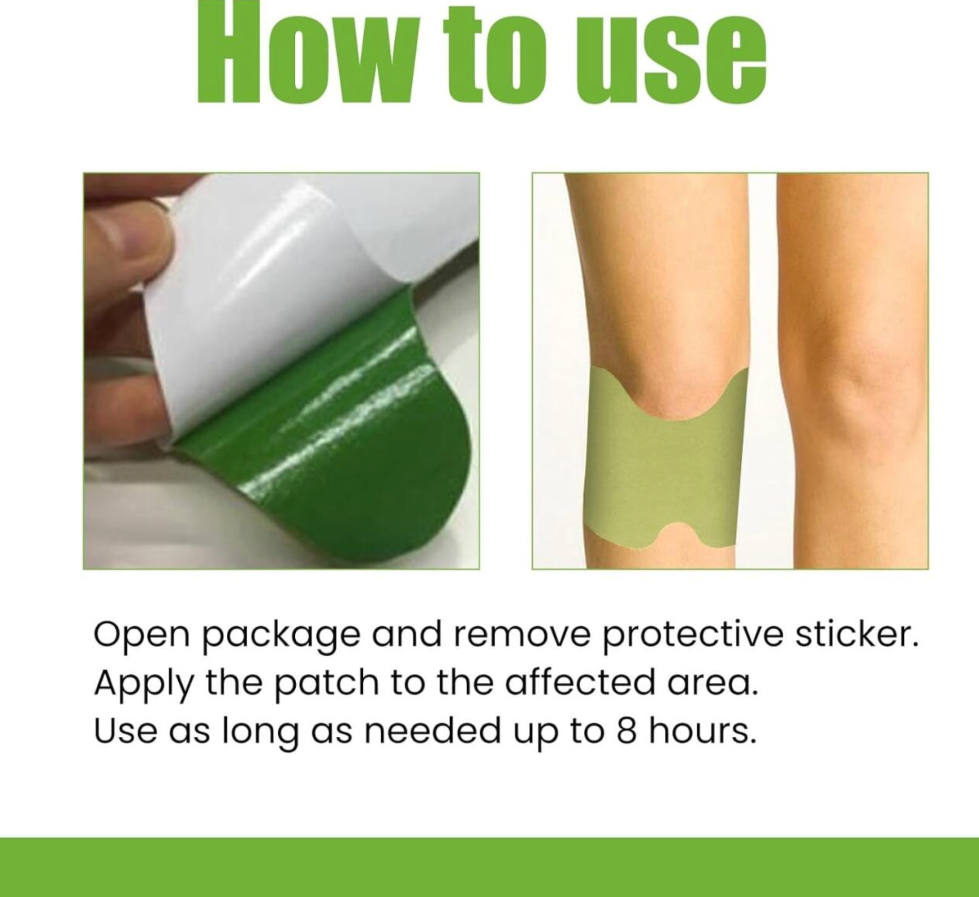 Parches Adhesivos EELHOE para Alivio de Rodilla - Pack 10 Unidades