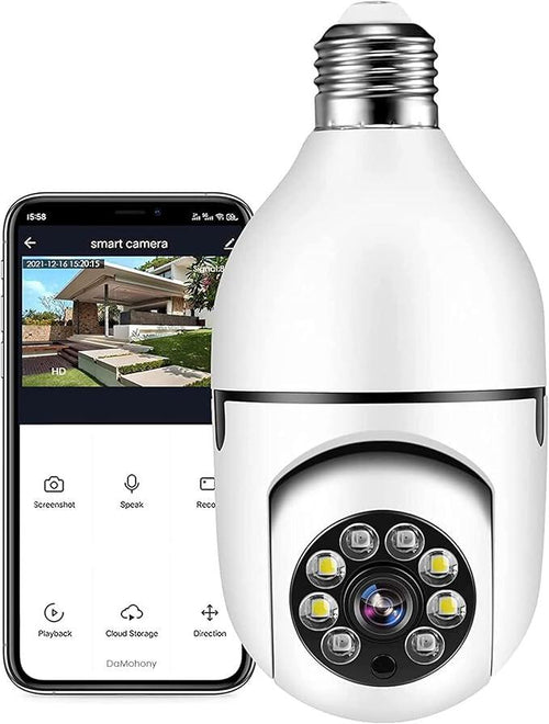 Bombilla Inteligente con Camara de Seguridad WiFi 1080p