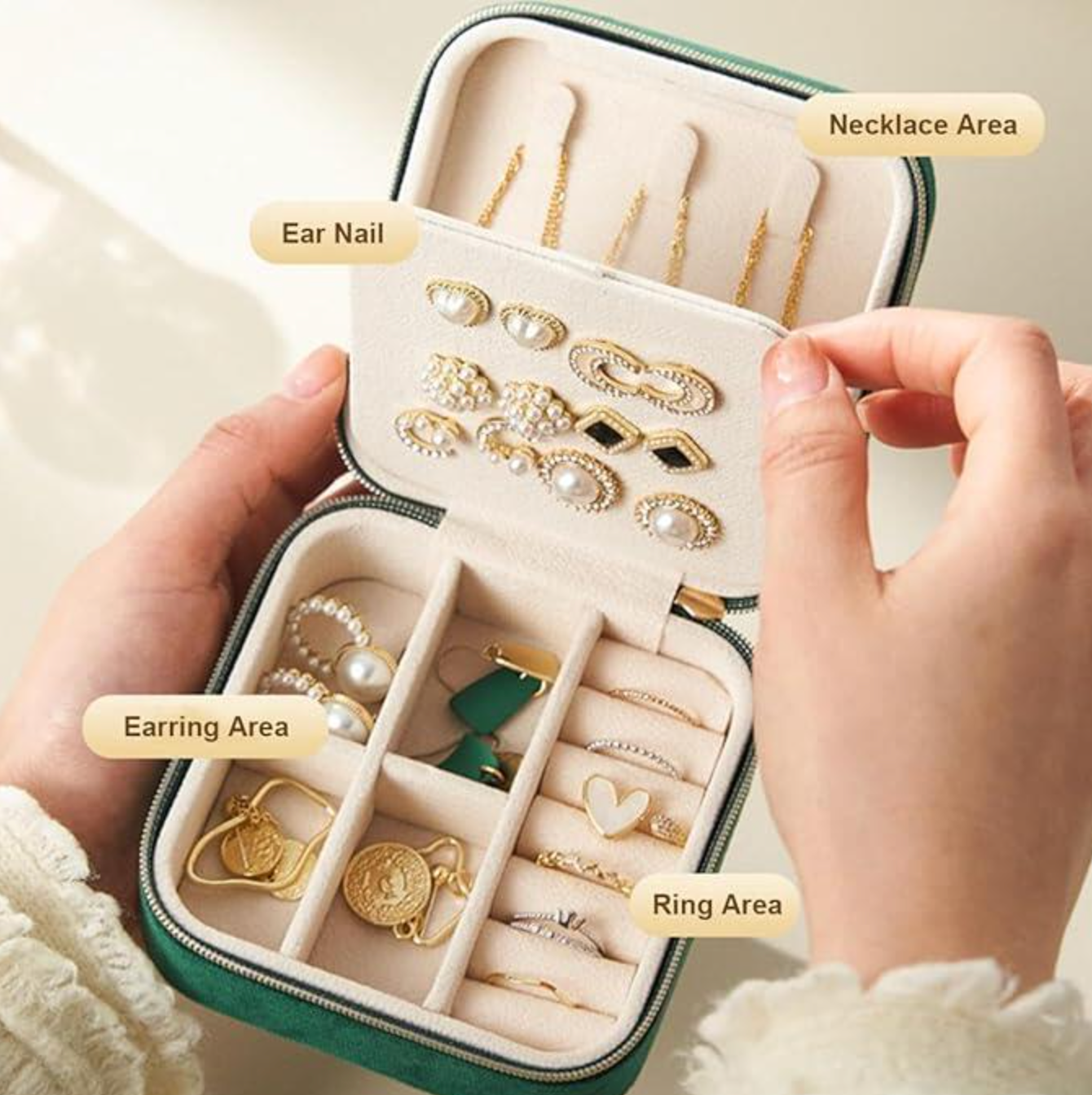 Estuche Portatil para Joyas Compacto y Elegante