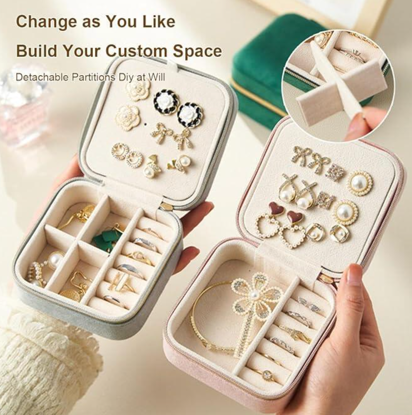 Estuche Portatil para Joyas Compacto y Elegante
