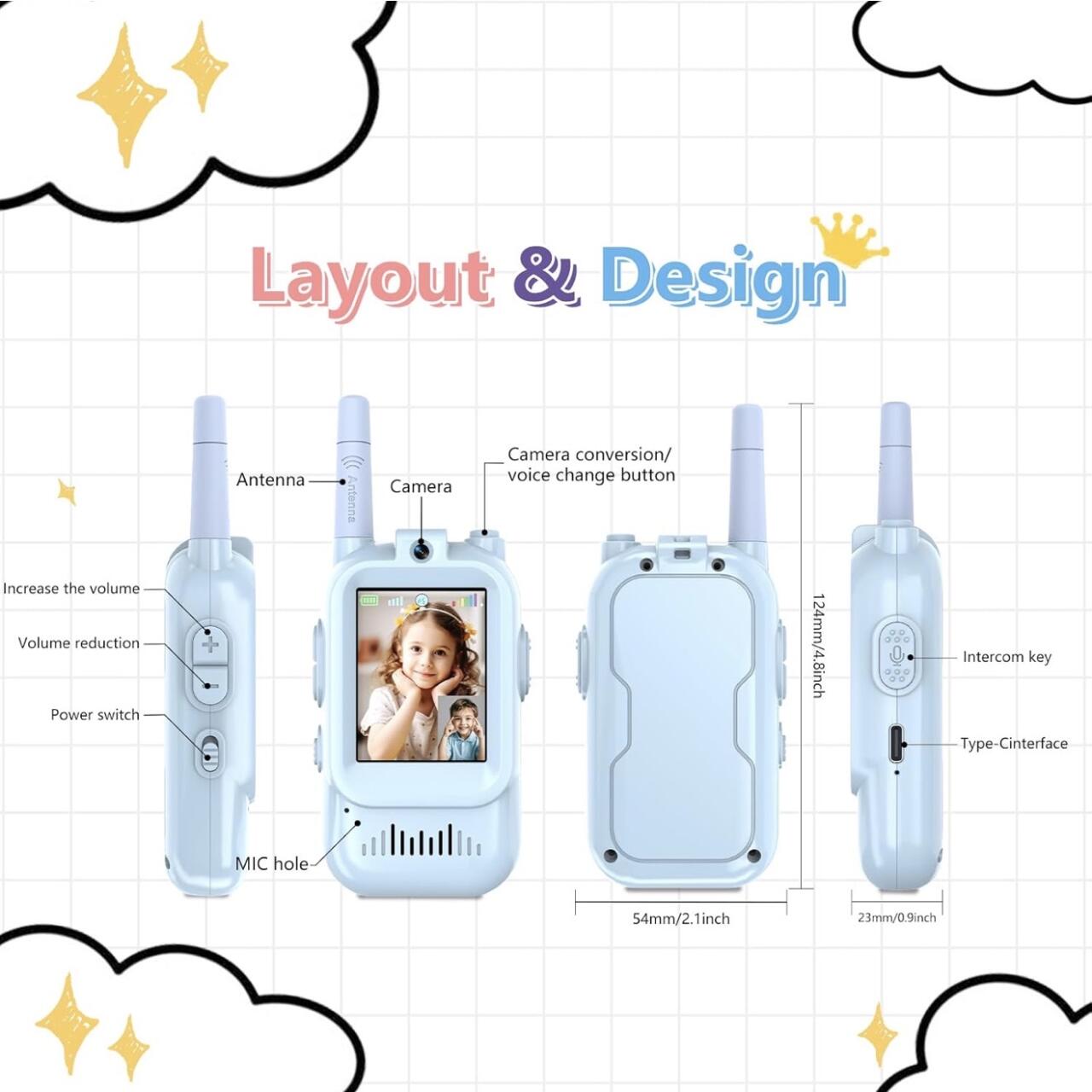 Walkie Talkies con Video para Ninos